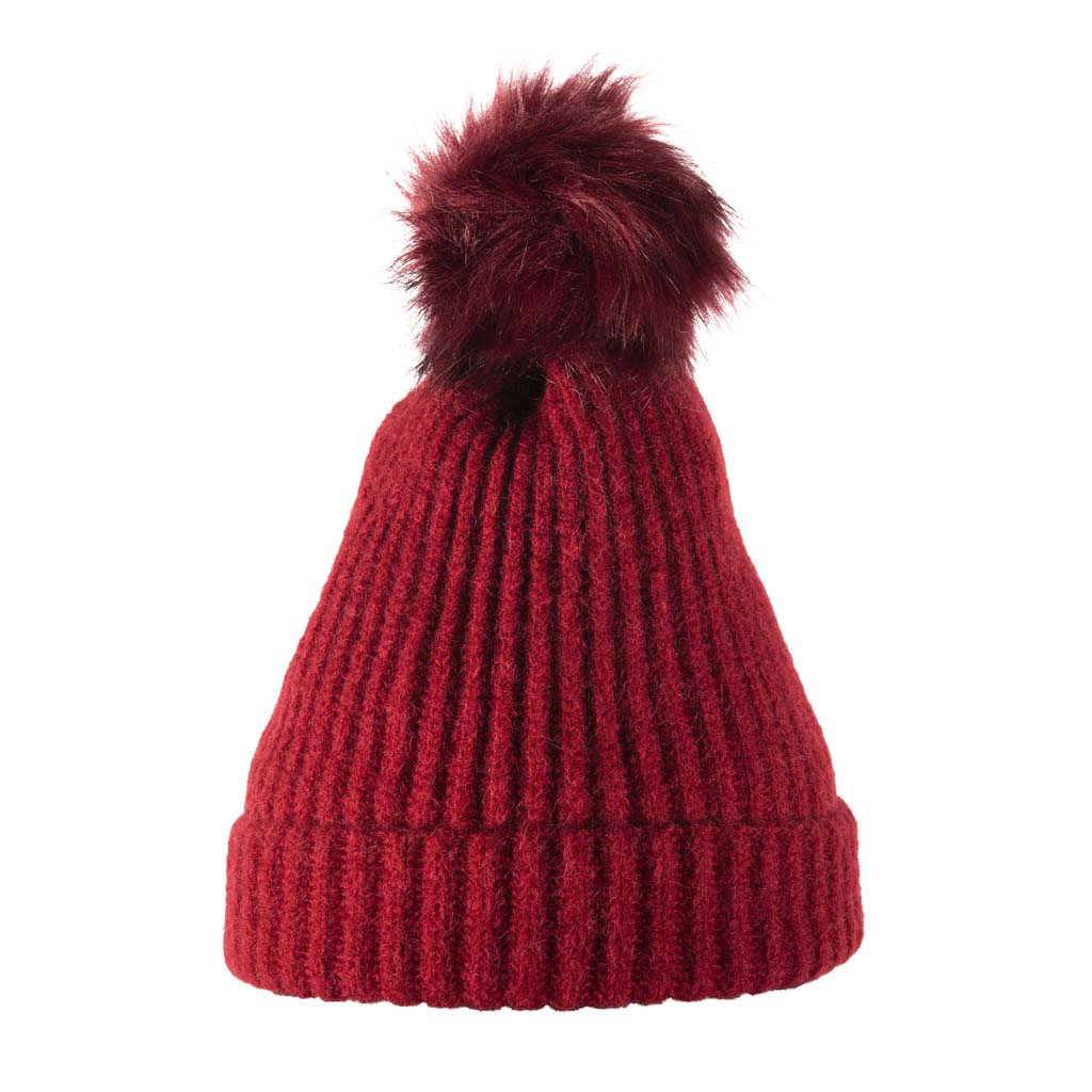 Soft Touch Rib Pom Pom Beanie