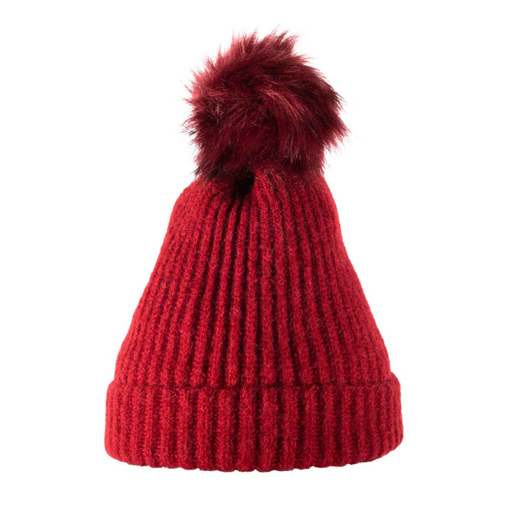 Soft Touch Rib Pom Pom Beanie