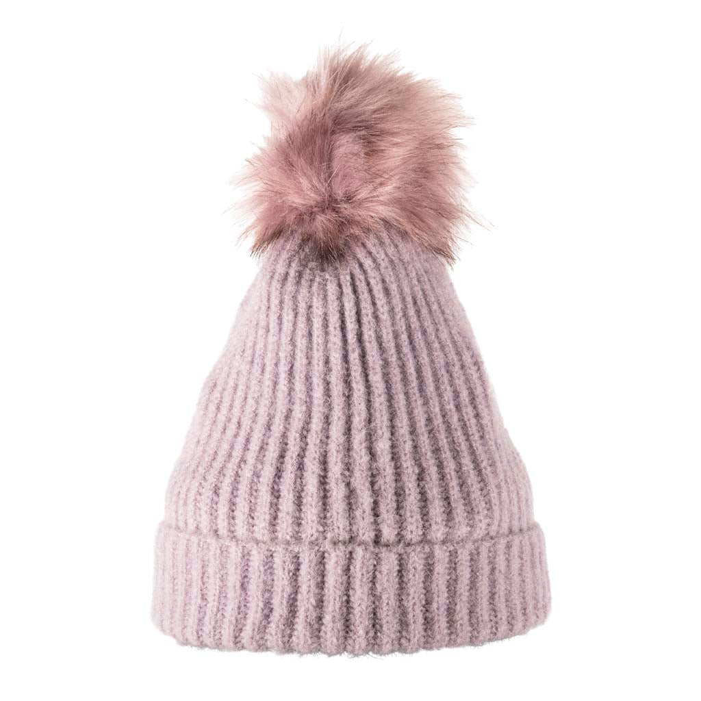 Soft Touch Rib Pom Pom Beanie