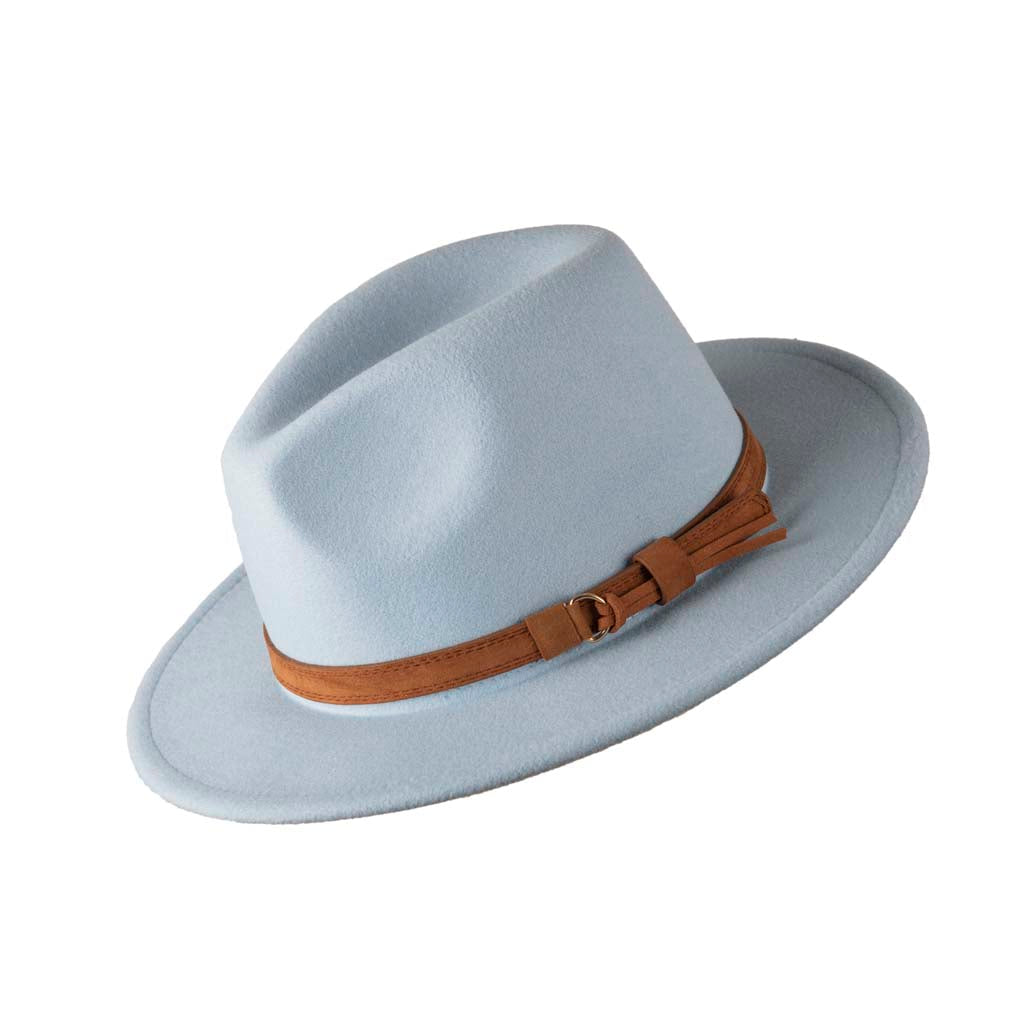 Classic Colour Felt Fedora - Sky