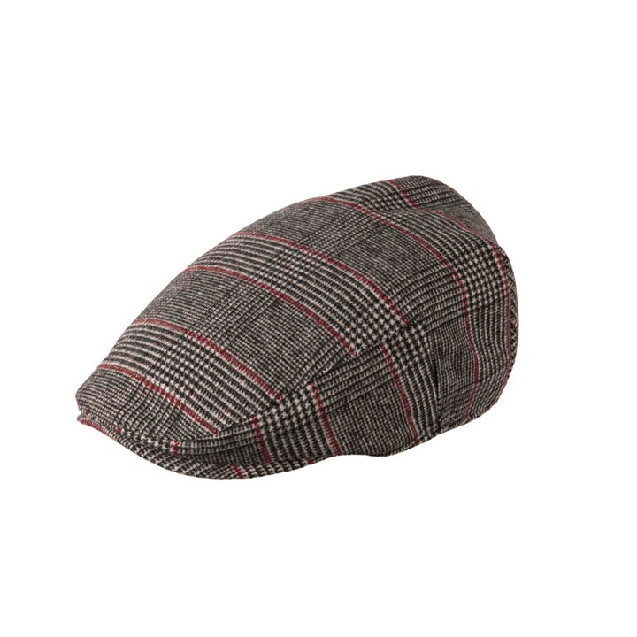 Arthur Tweed Flat Cap - Unisex, Elasticated Back, Wool Mix Fabric