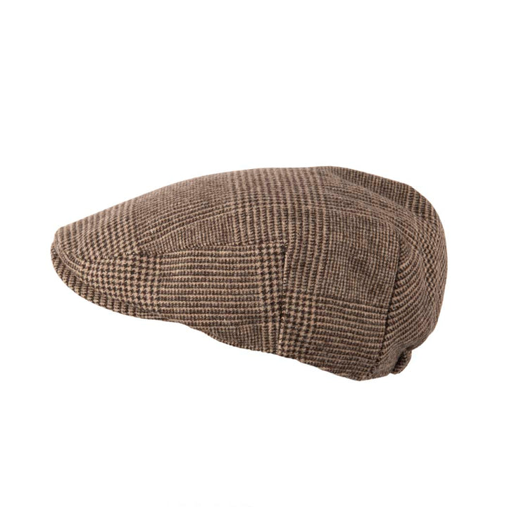 Arthur Tweed Flat Cap - Unisex, Elasticated Back, Wool Mix Fabric