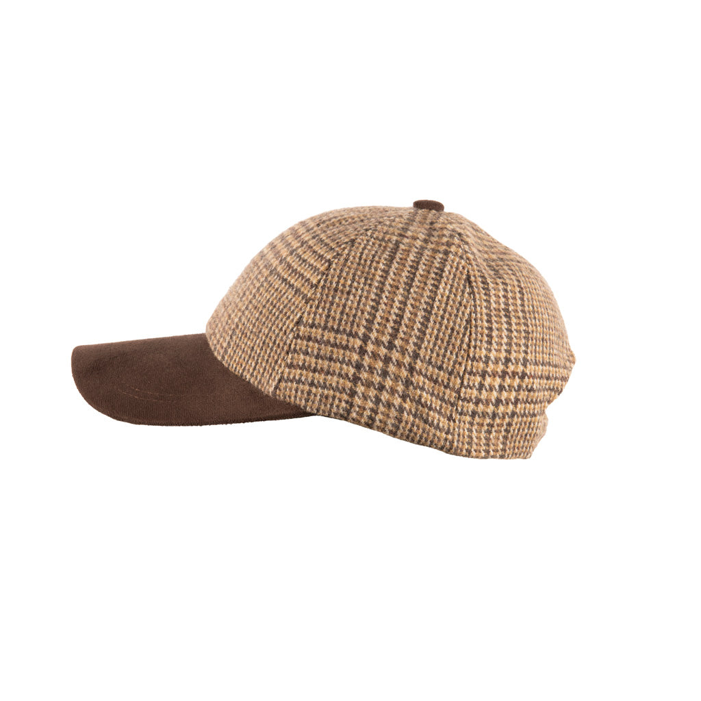 Heritage Traditions Tweed Suede Baseball Cap - Wool Mix Tweed Hat