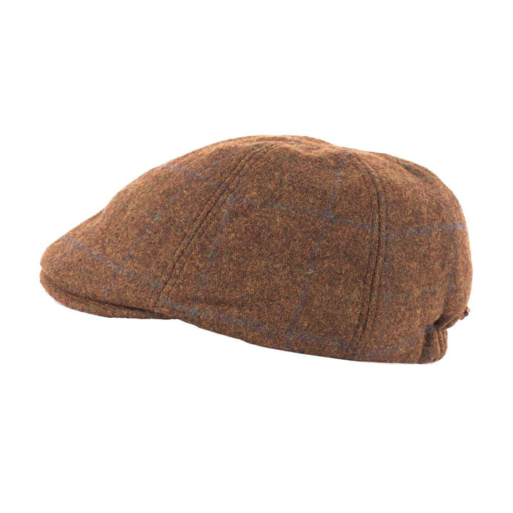 Herringbone Tweed Panel Flat Cap - Duckbill