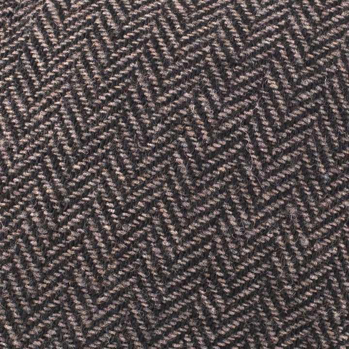 Herringbone Tweed Panel Flat Cap