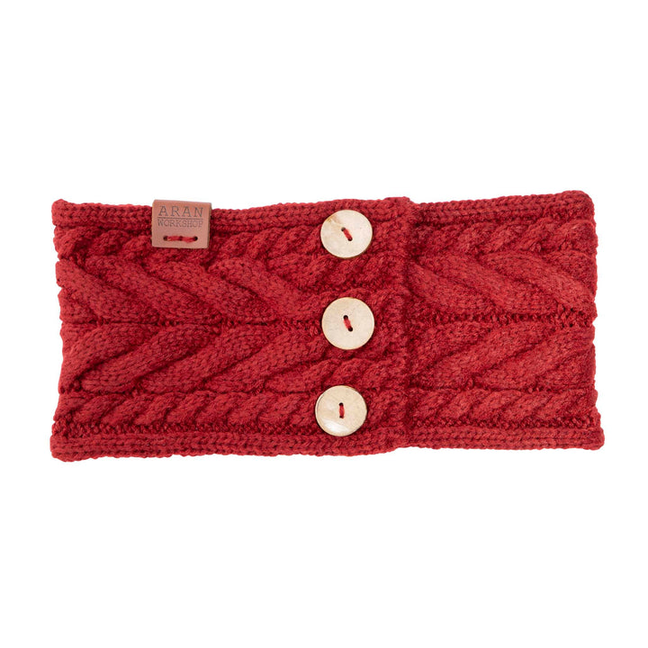 Shop the Aran Button Headband | Cable Knit with Button Detail