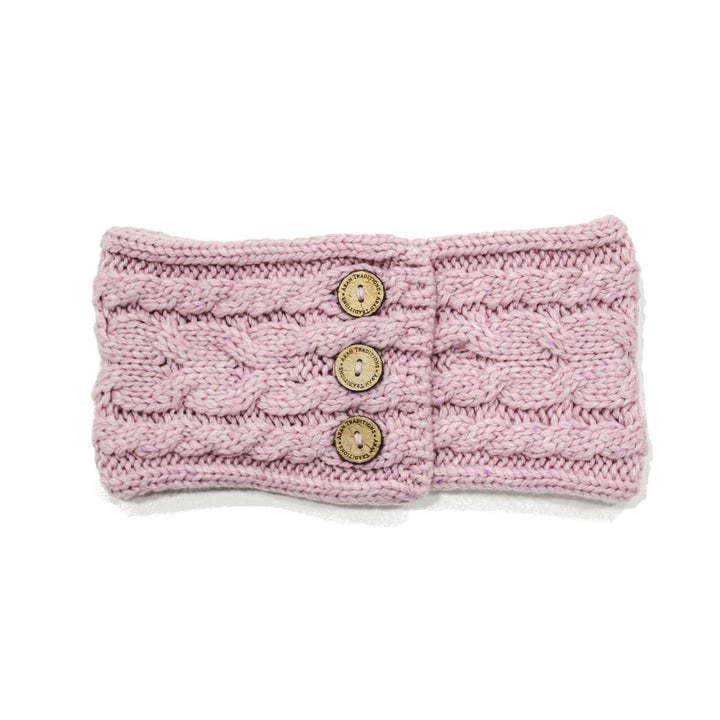 Stay Cozy and Chic with Aran Donegal Cable Button Headband