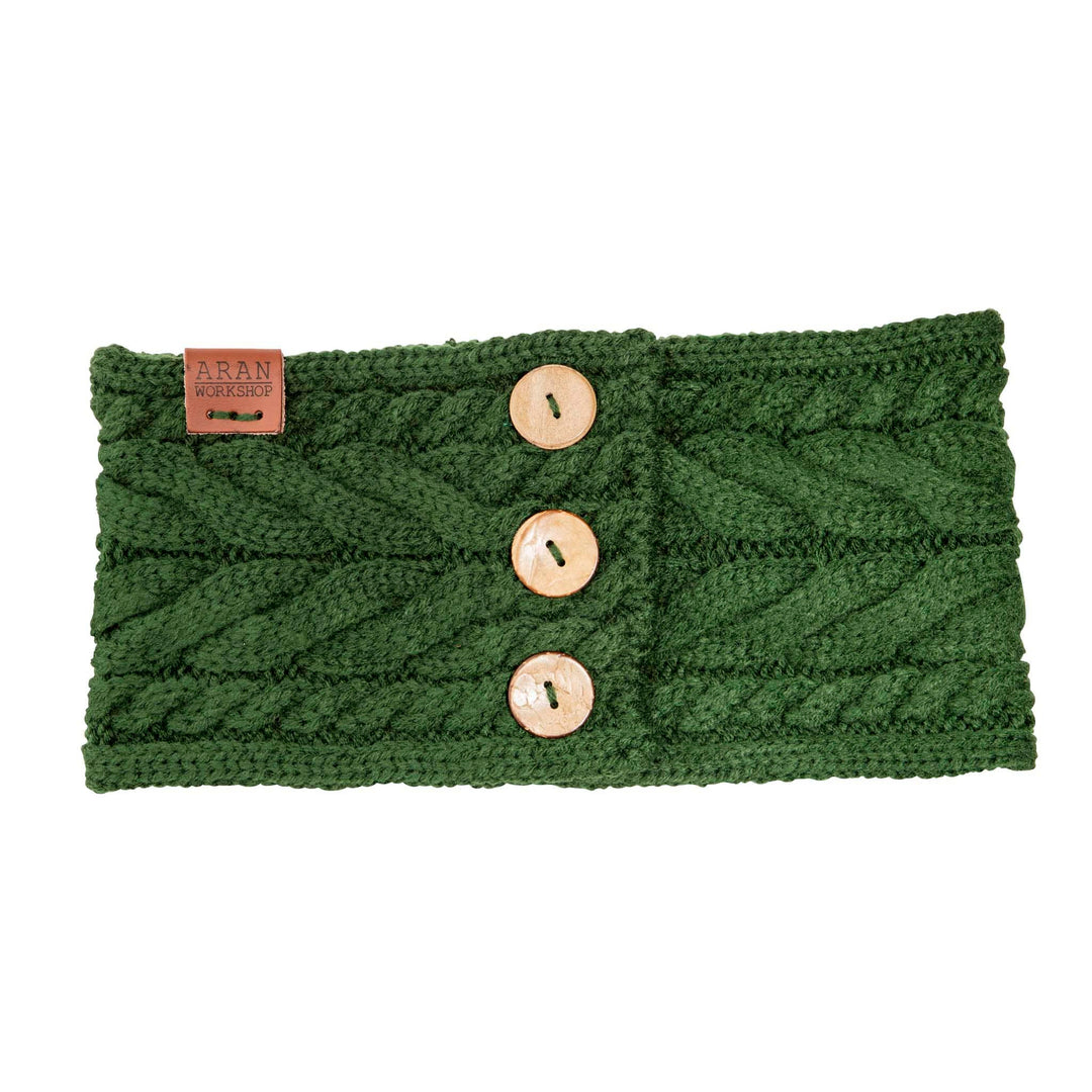 Shop the Aran Button Headband | Cable Knit with Button Detail