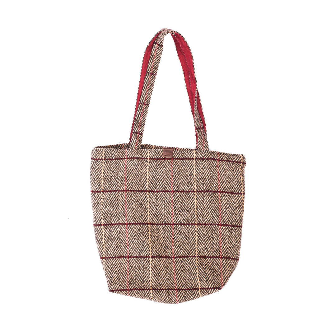 Check Tweed Shopper Bag