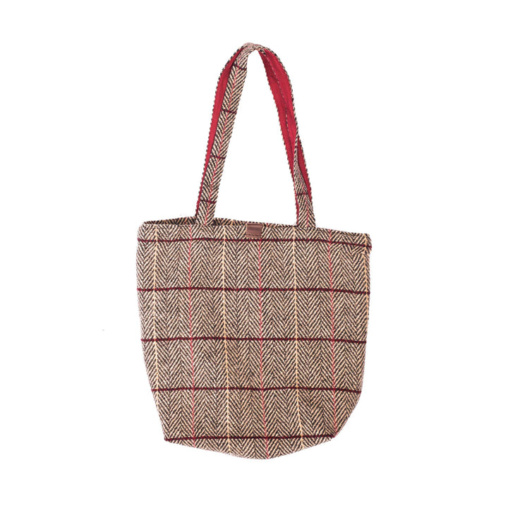 Check Tweed Shopper Bag