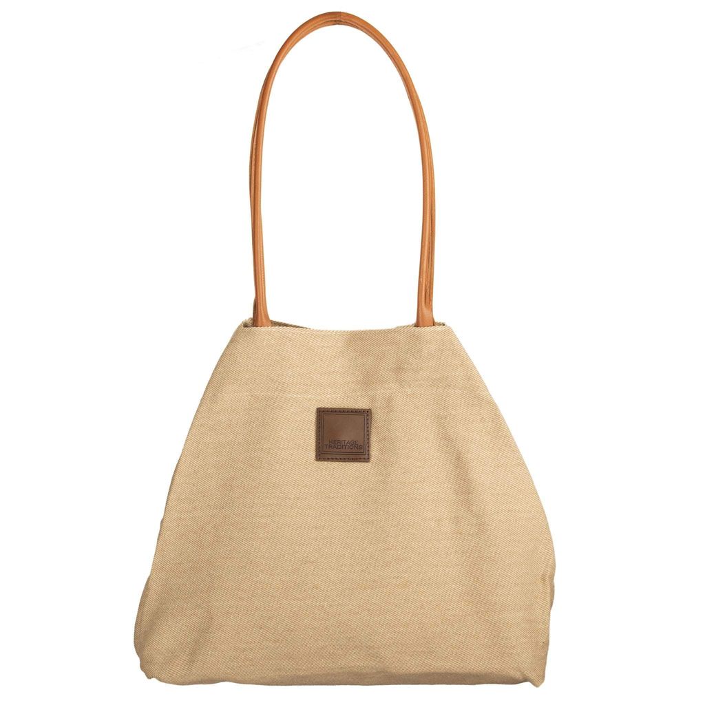 Heritage Canvas Envelope Bag - Tan