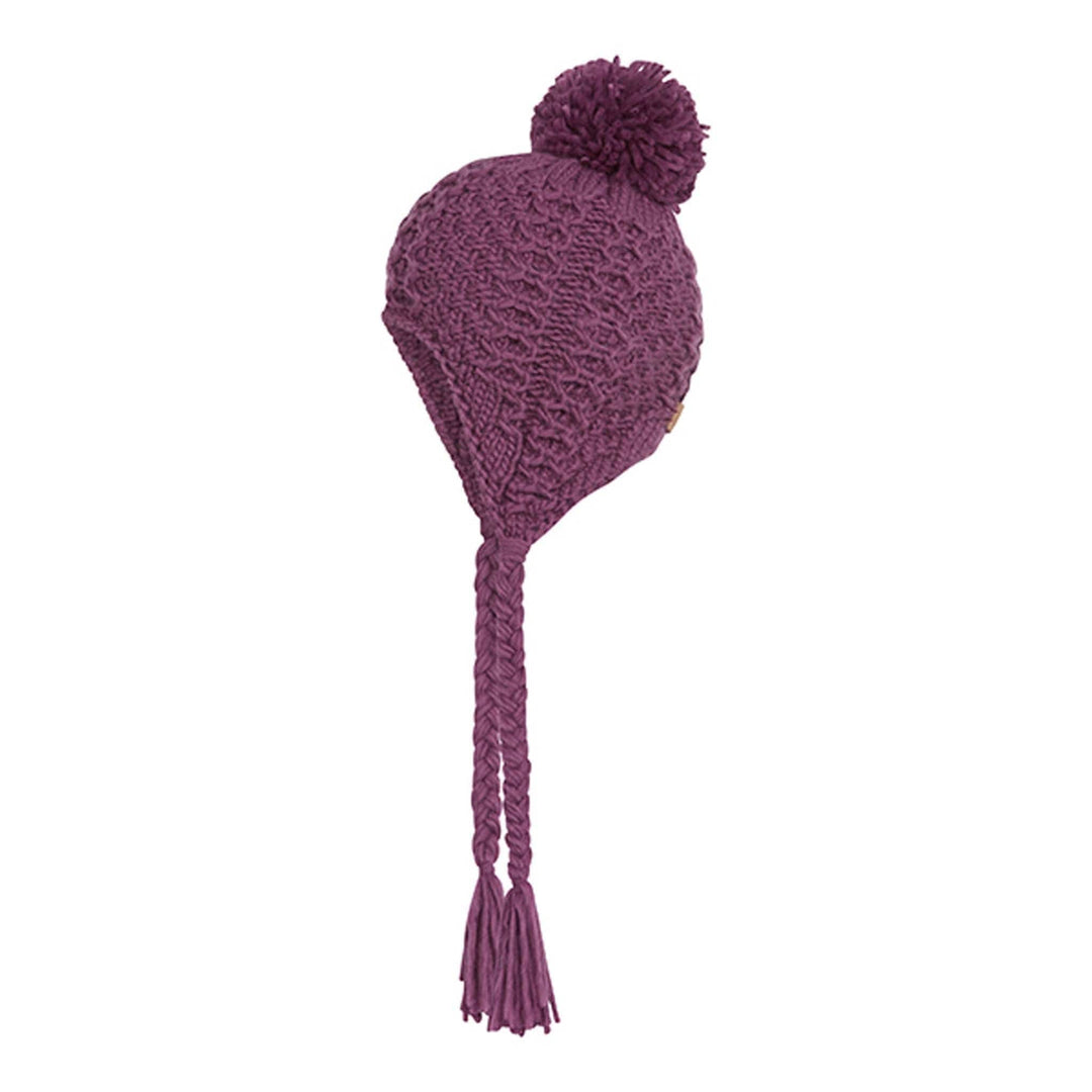 Honeycomb Knit Pom Pom Trapper Hat