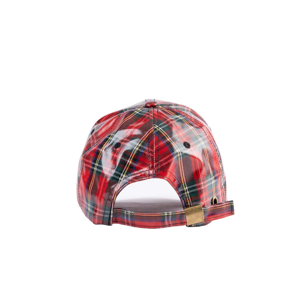 Tartan PU Baseball Cap