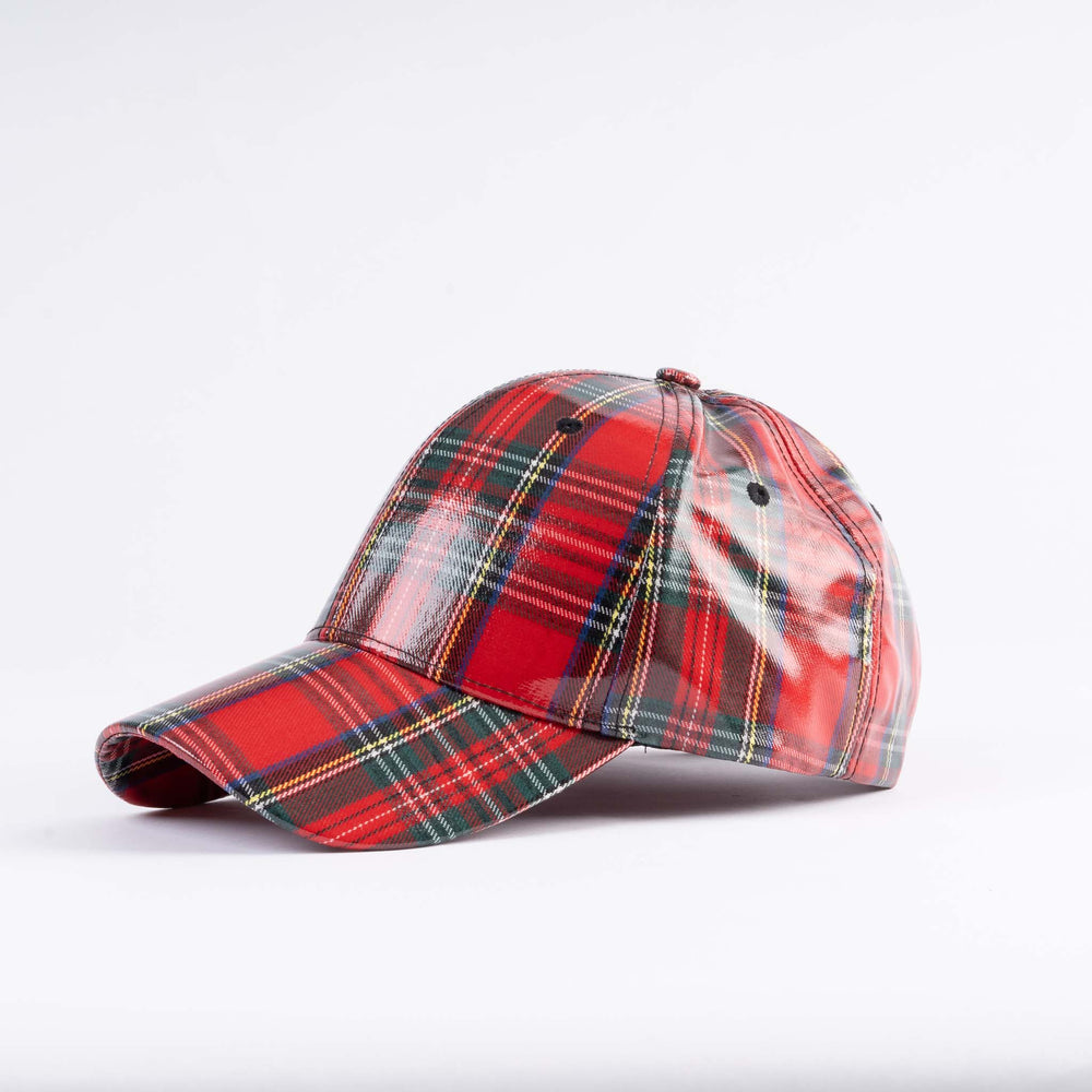 Tartan Shiny PU Baseball Cap