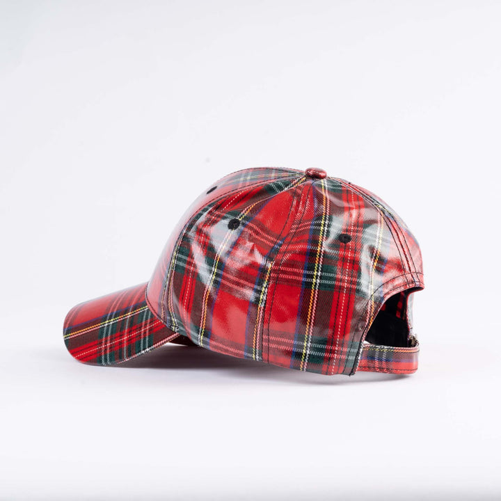 Tartan Shiny PU Baseball Cap