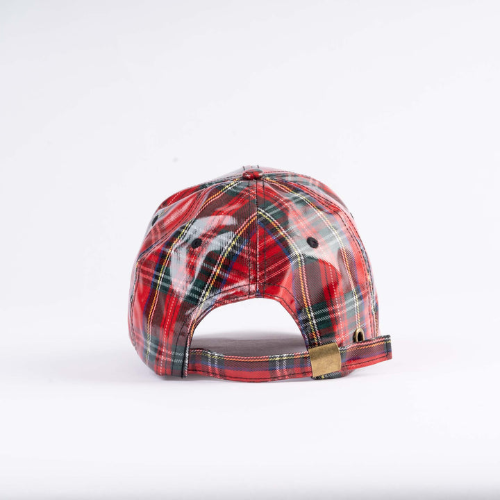 Tartan Shiny PU Baseball Cap