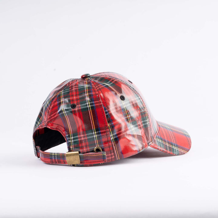 Tartan Shiny PU Baseball Cap