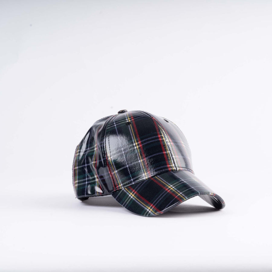 Tartan Shiny PU Baseball Cap