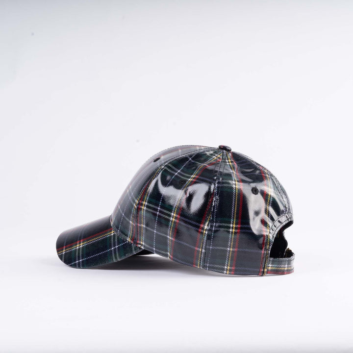 Tartan Shiny PU Baseball Cap