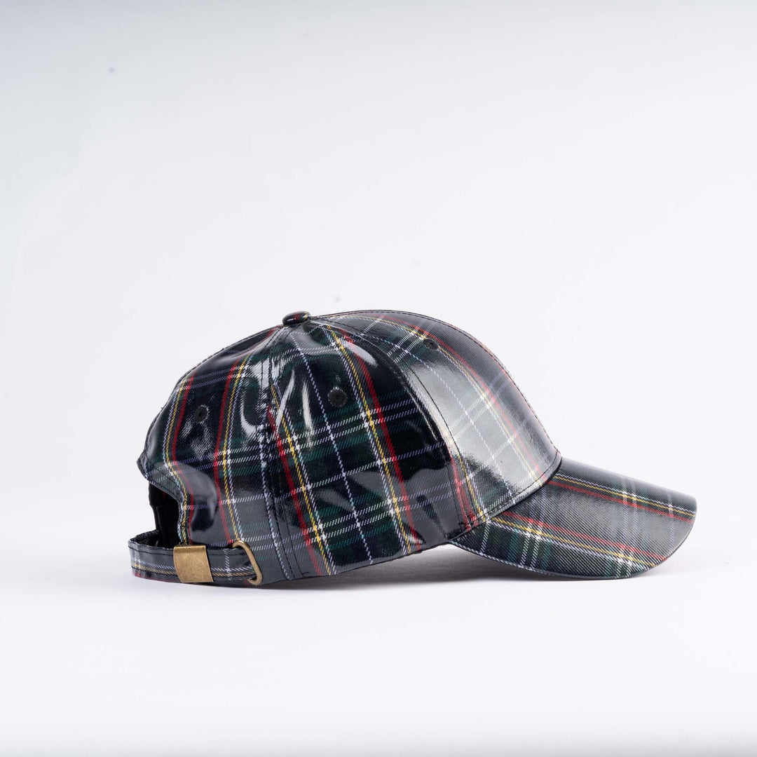 Tartan Shiny PU Baseball Cap