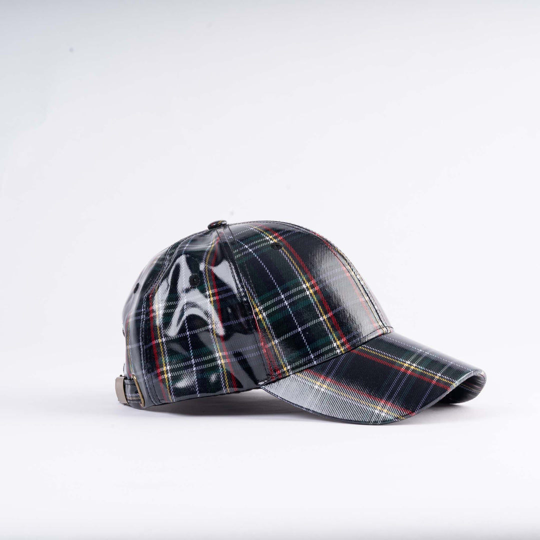 Tartan Shiny PU Baseball Cap