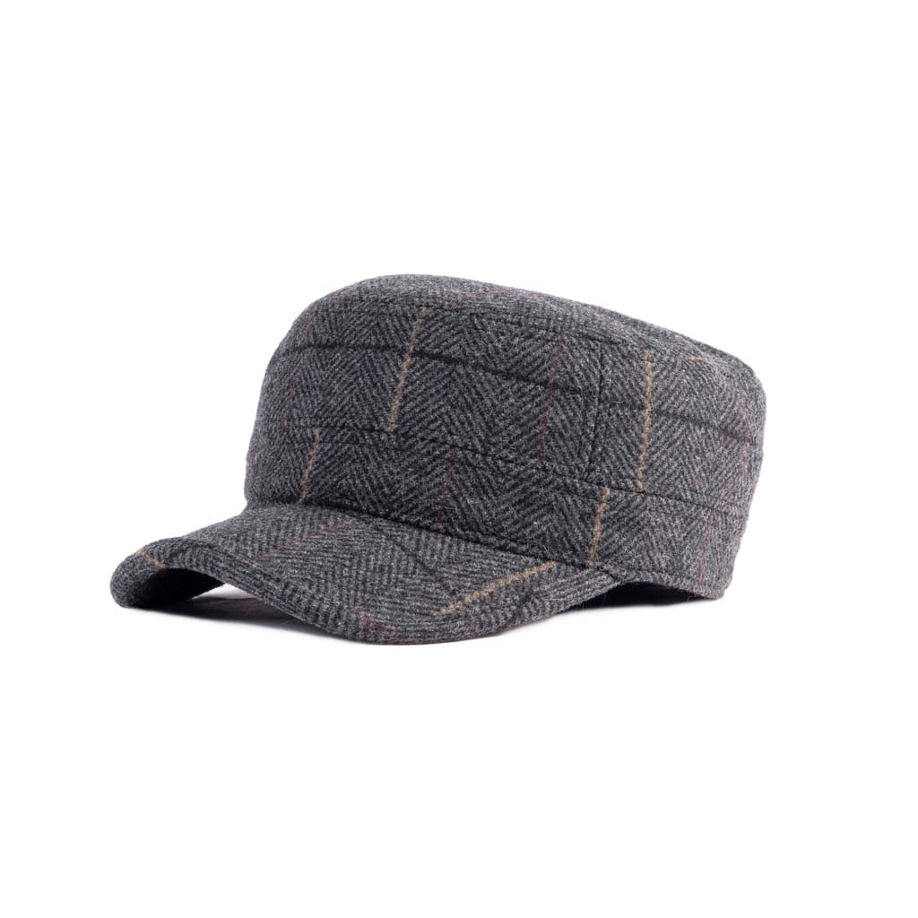 Tweed Military Cap - Wool Mix