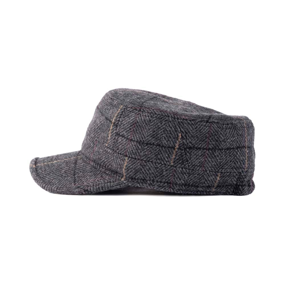 Tweed Military Cap - Wool Mix