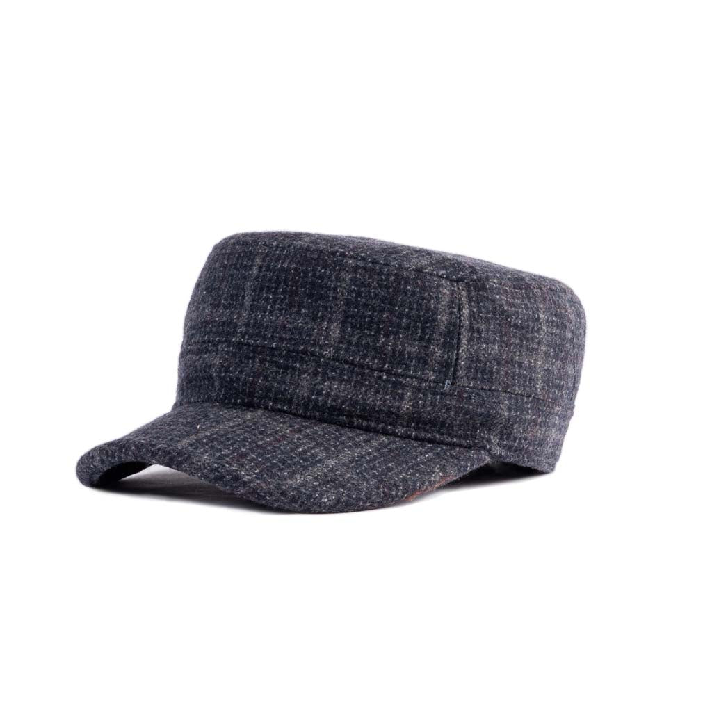 Tweed Military Cap - Wool Mix