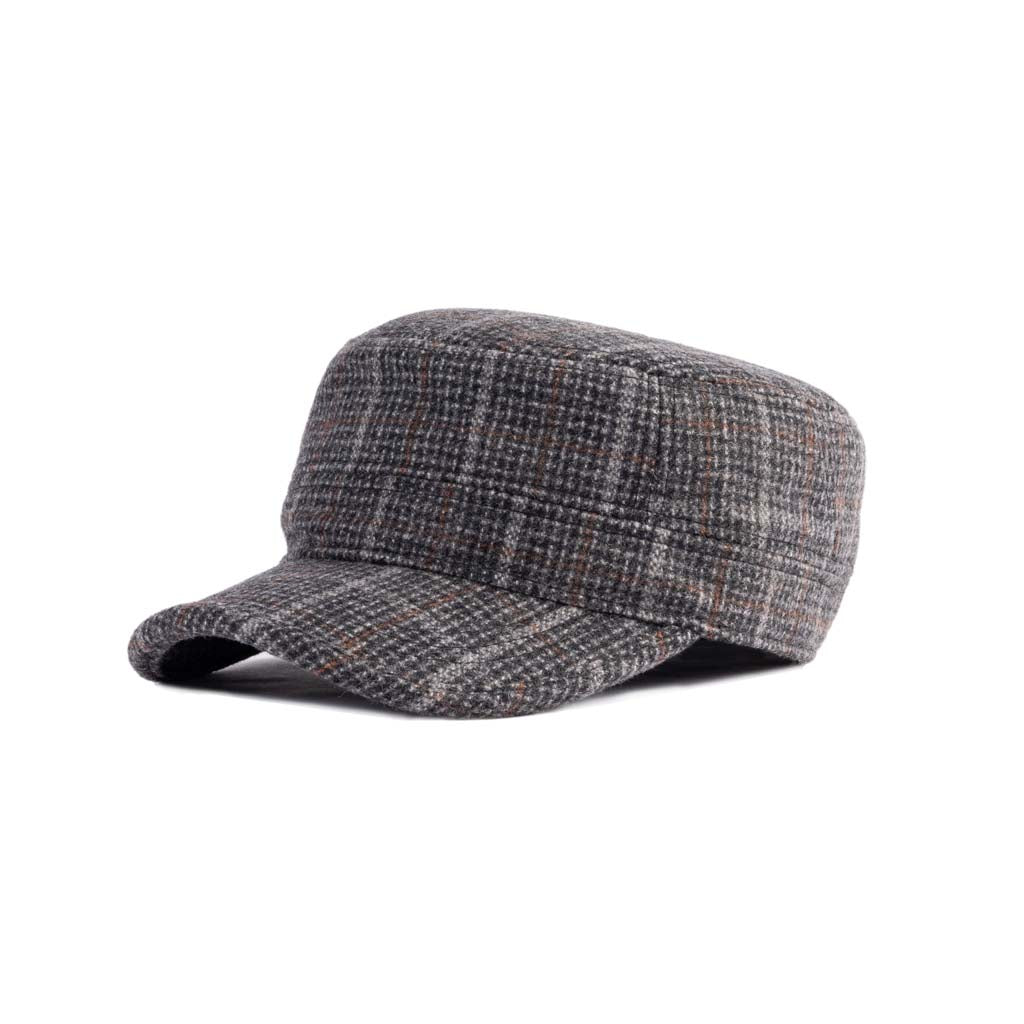 Tweed Military Cap - Wool Mix