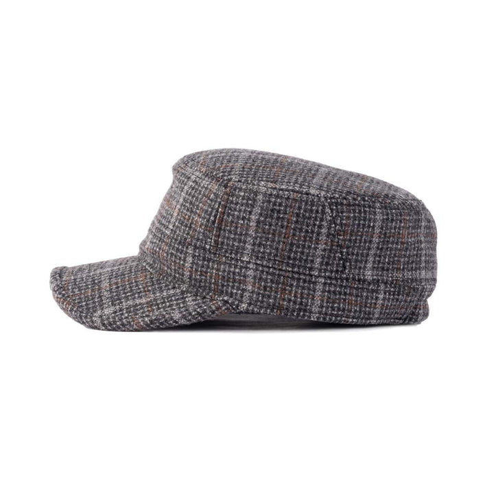 Tweed Military Cap - Wool Mix