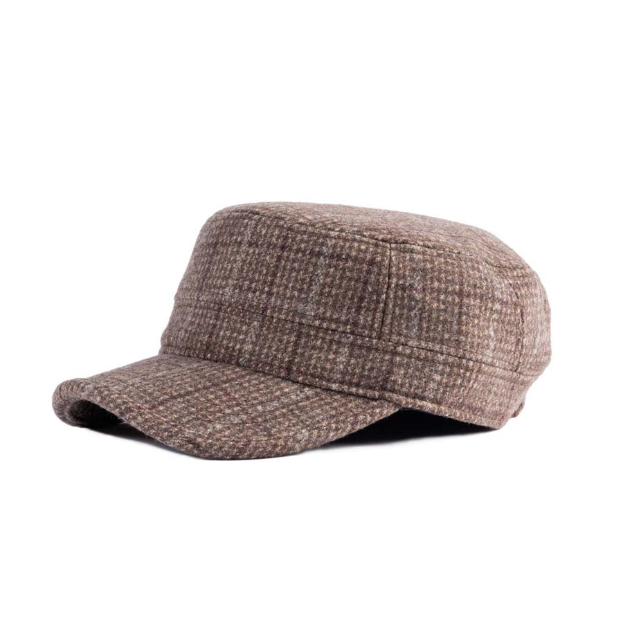 Tweed Military Cap - Wool Mix