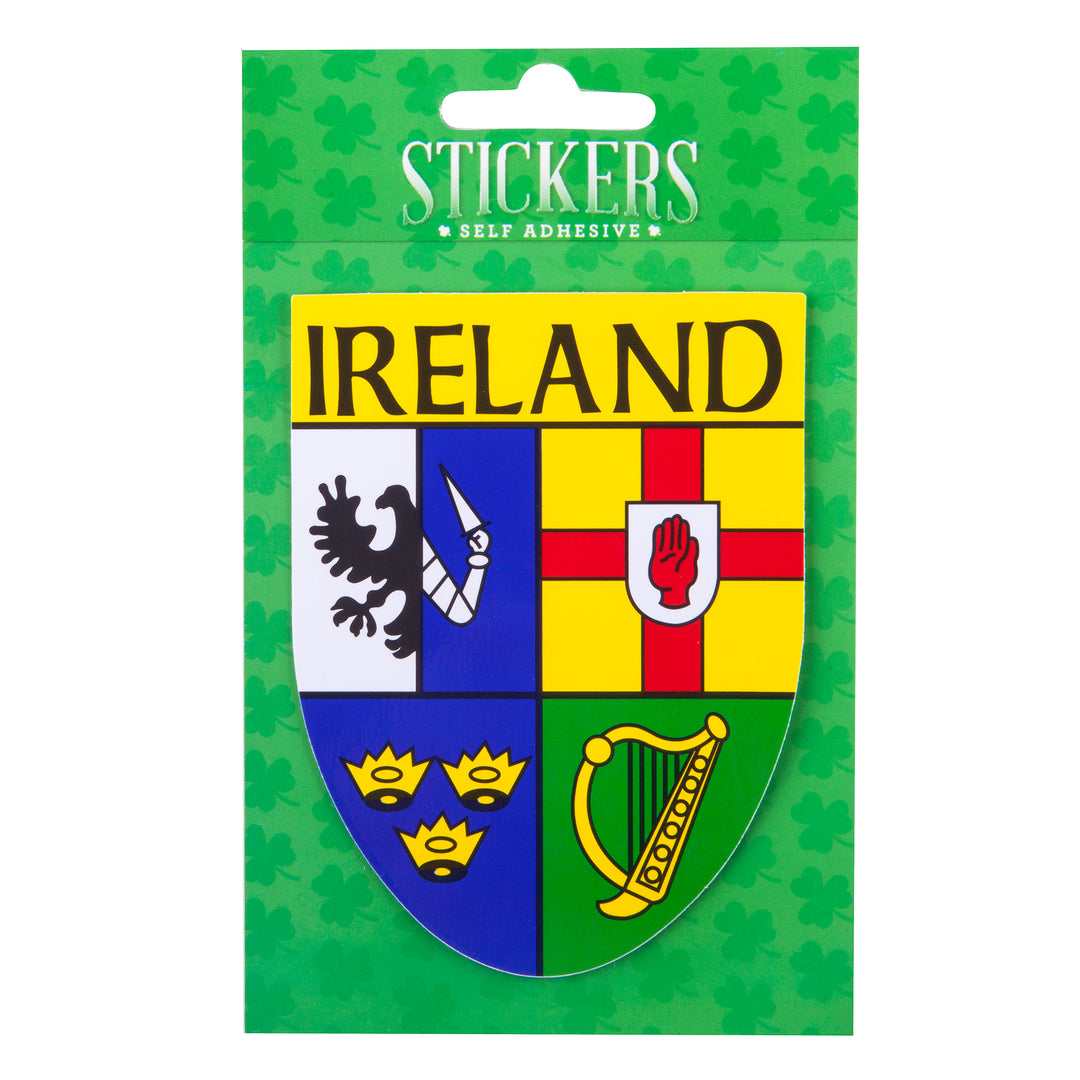 Ireland 4 County Crest Sticker - Show Your Irish Pride