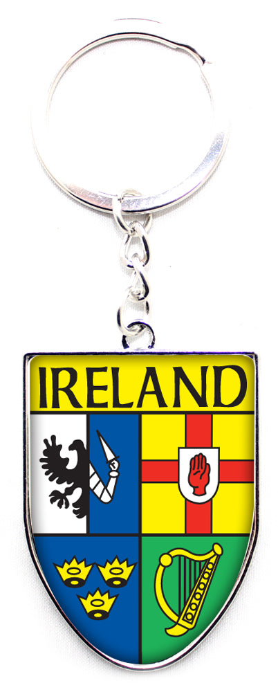 Ireland Four Counties Shield Shaped Keyring