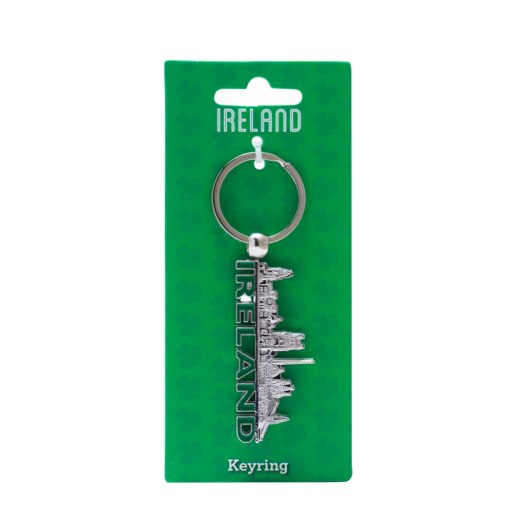 Ireland Metal Skyline Keyring