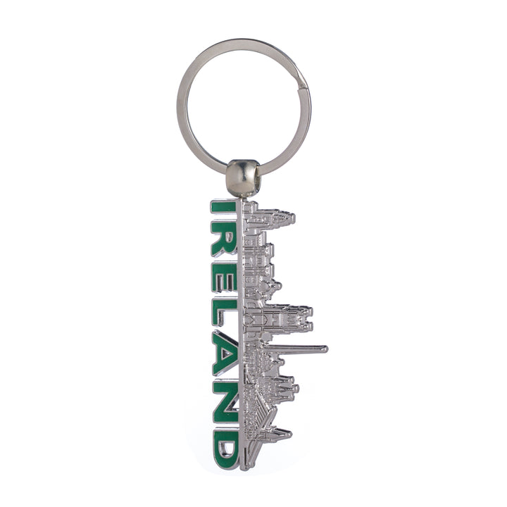 Ireland Metal Skyline Keyring