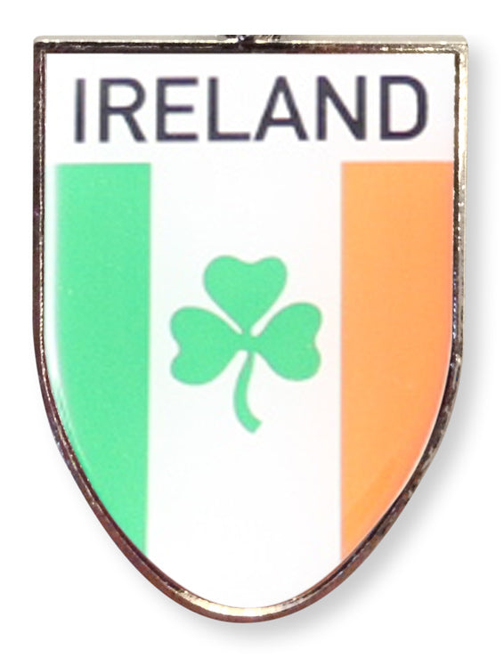 Tricolour/Shamrock Shield Shaped Magnet