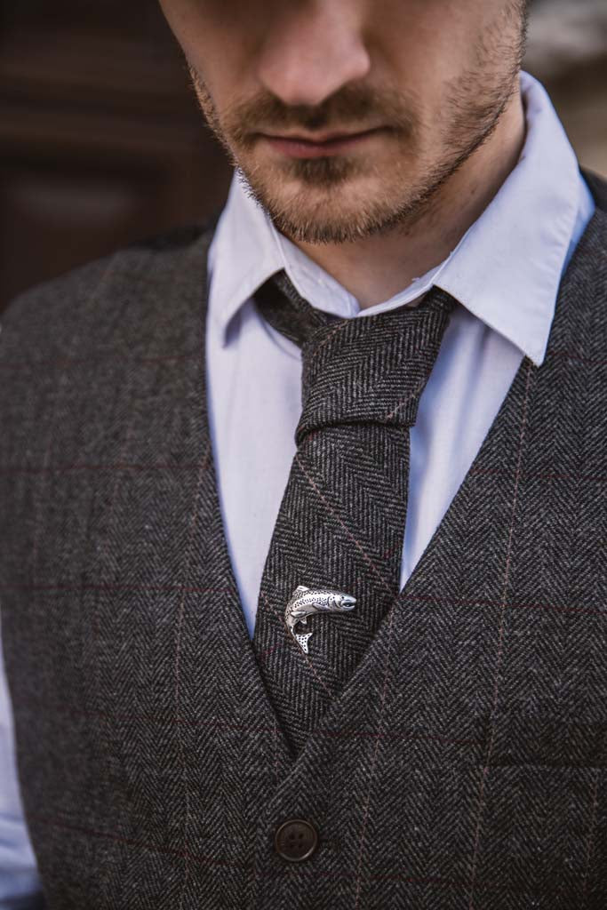 Box Check Tweed Tie | Classic Heritage Traditions Design 