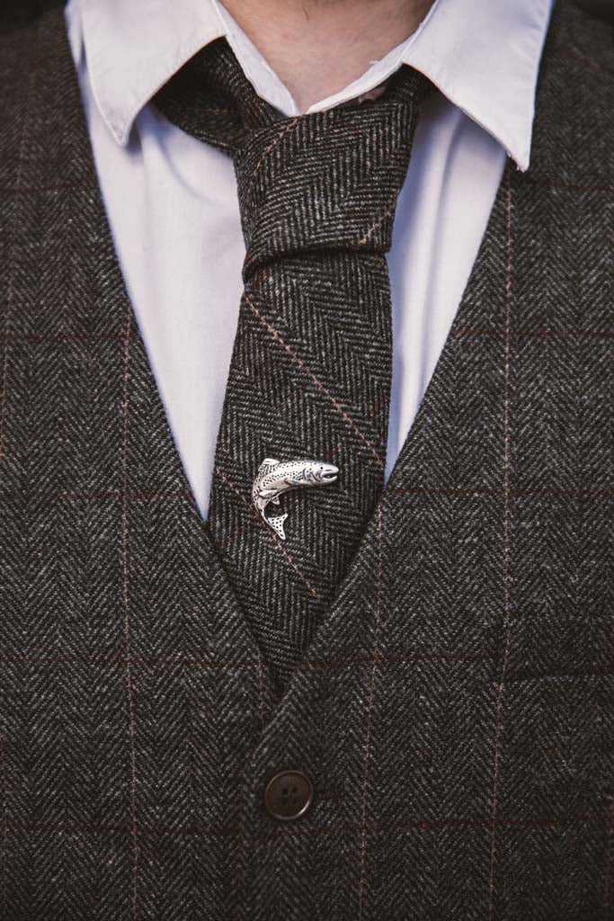 Box Check Tweed Tie | Classic Heritage Traditions Design 