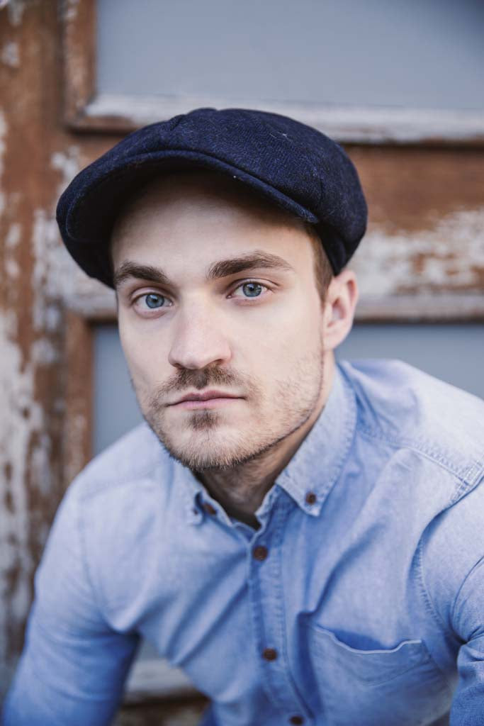 Herringbone Tweed Newsboy Cap