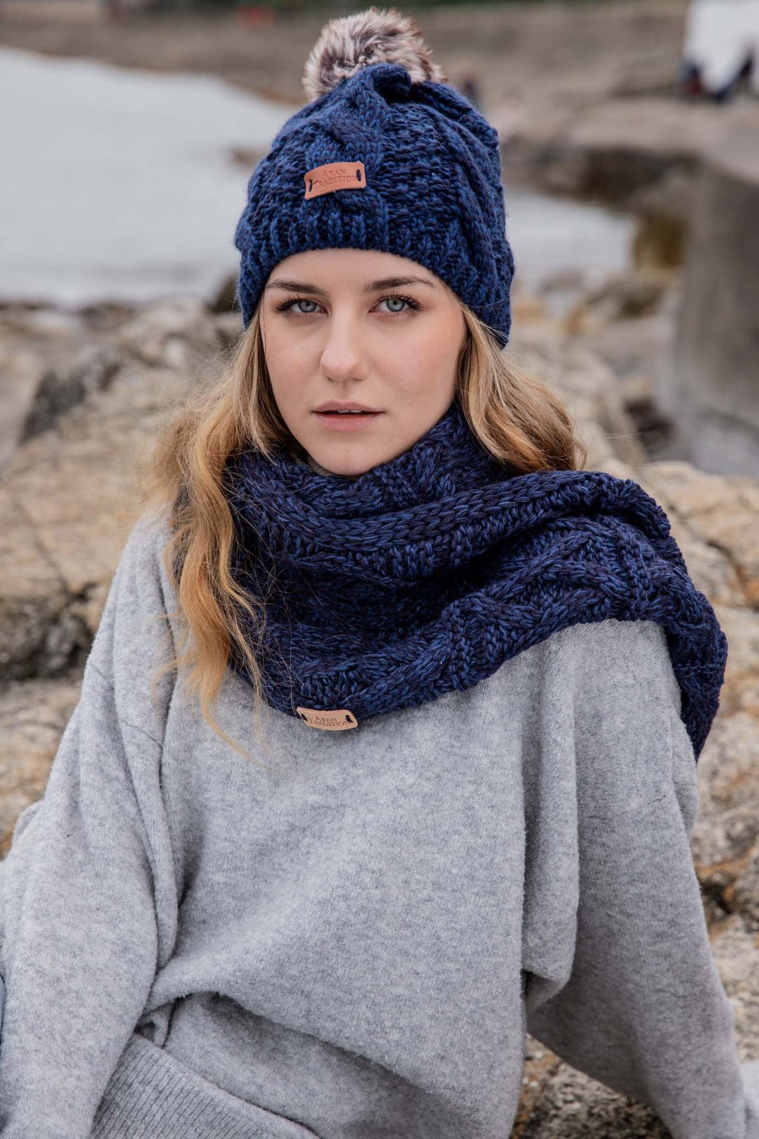 Aran Cable Knit Snood | Chunky Multi-Cable Design | Soft 3GG Knit