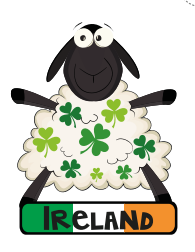 Irish Shamrock Sheep Patch