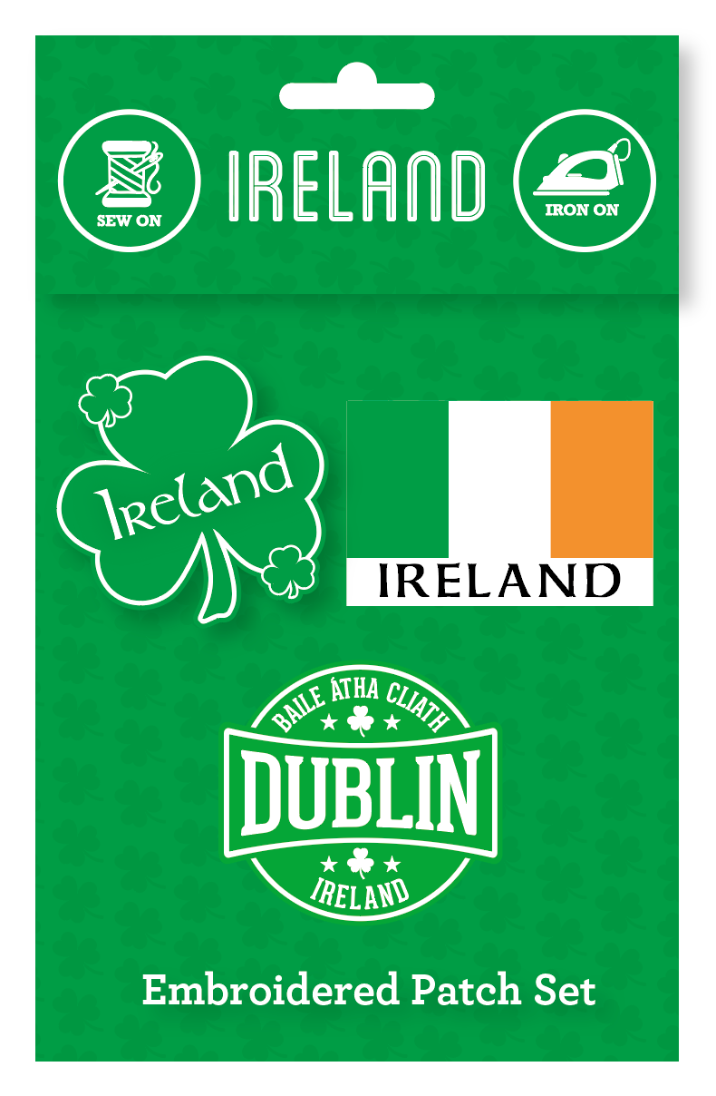 Irish Dublin Varsity 3 Pack Mini Patches