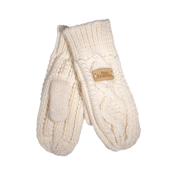 Stay Cozy & Chic with Aran Cable Knit Mittens | Diamond Cable Design