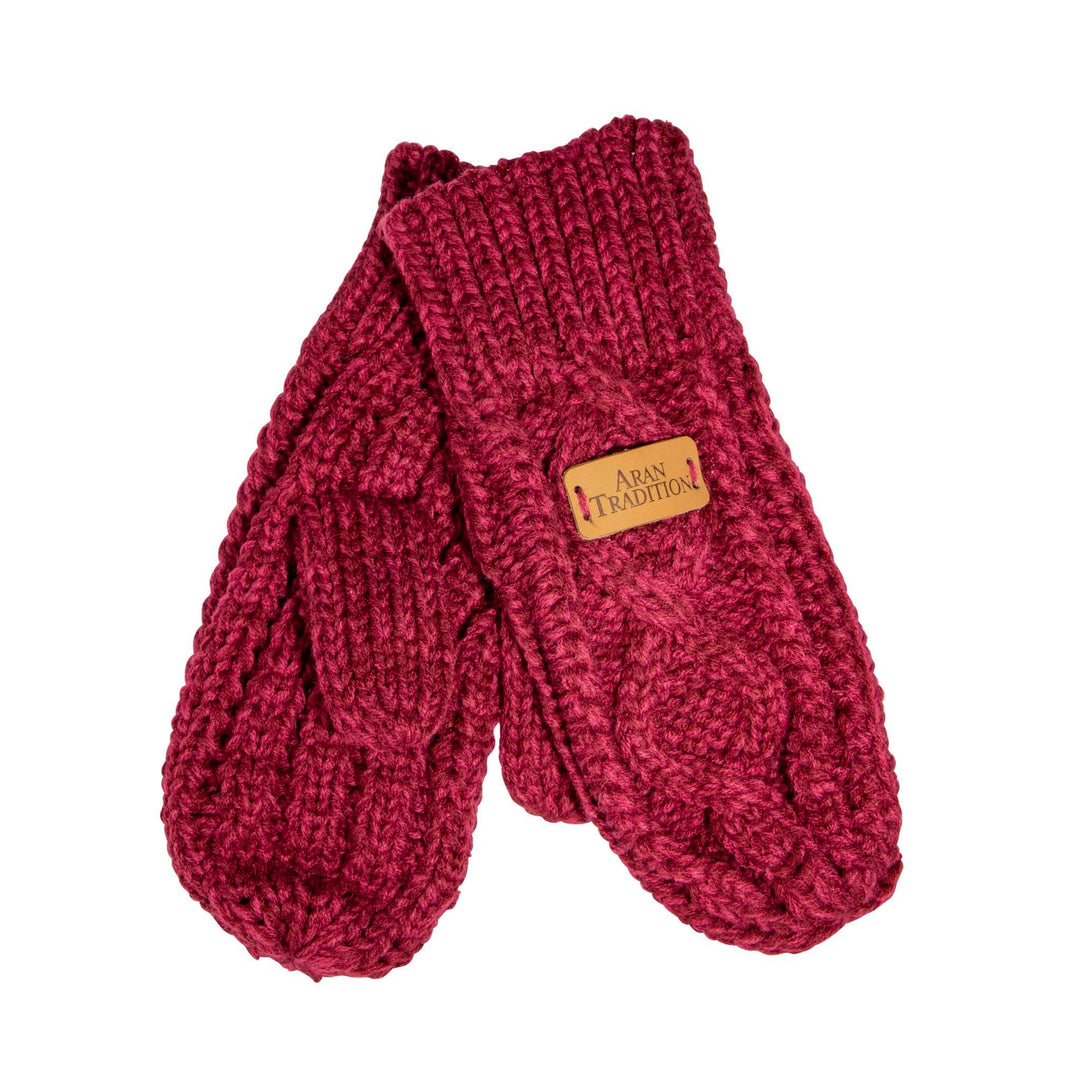 Stay Cozy & Chic with Aran Cable Knit Mittens | Diamond Cable Design