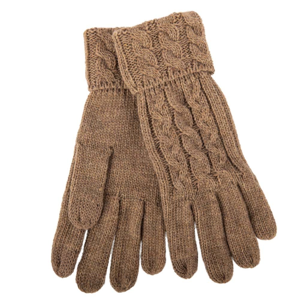 Stay Warm & Stylish with Aran Cable Cuff Fine Knit Gloves