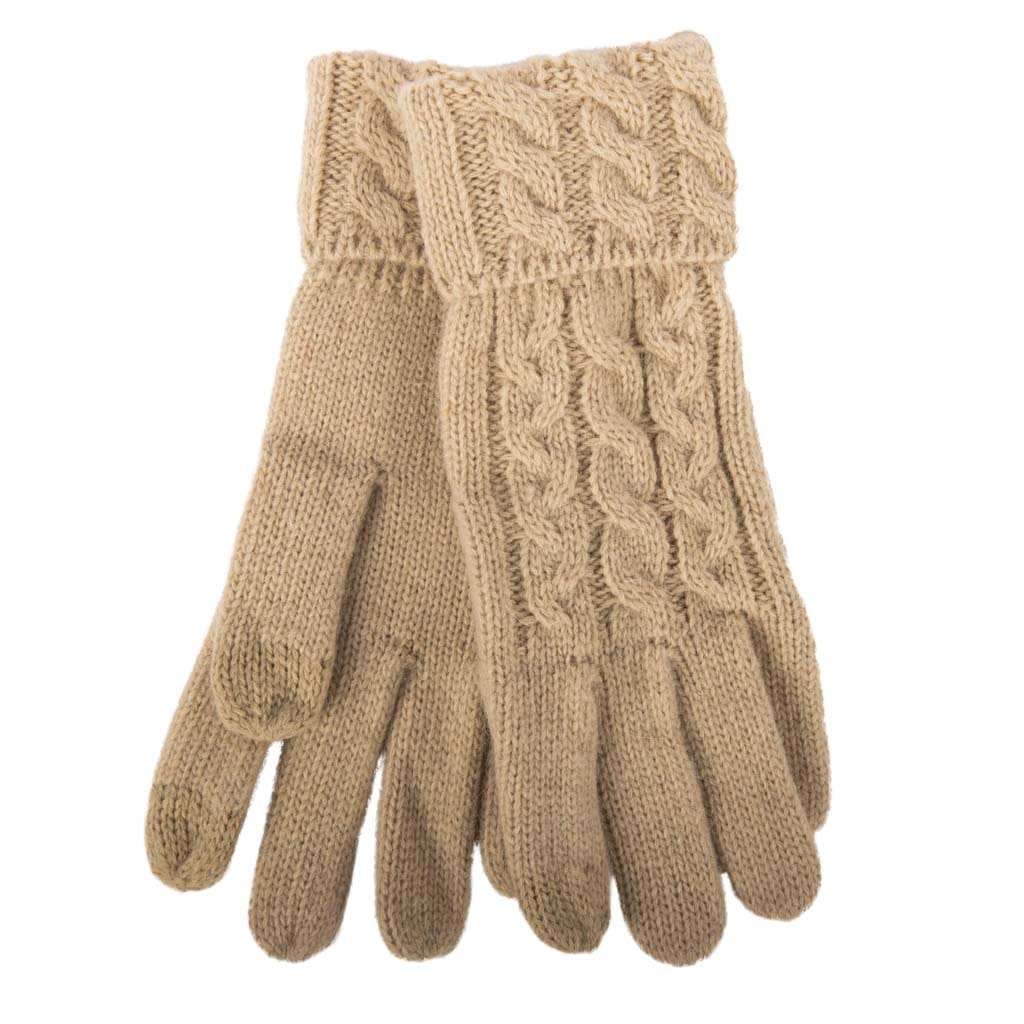 Stay Warm & Stylish with Aran Cable Cuff Fine Knit Gloves