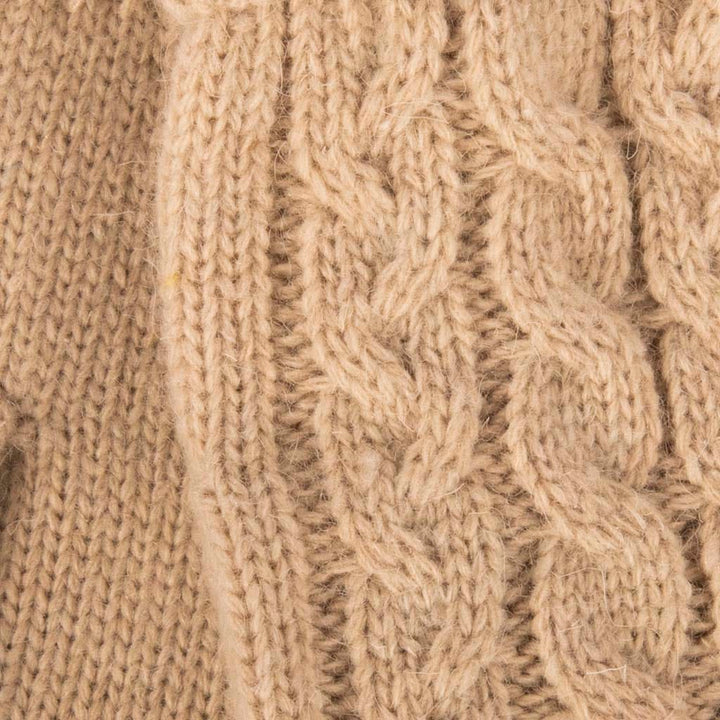 Stay Warm & Stylish with Aran Cable Cuff Fine Knit Gloves