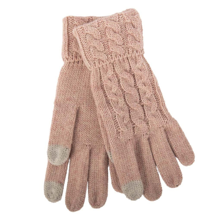 Stay Warm & Stylish with Aran Cable Cuff Fine Knit Gloves