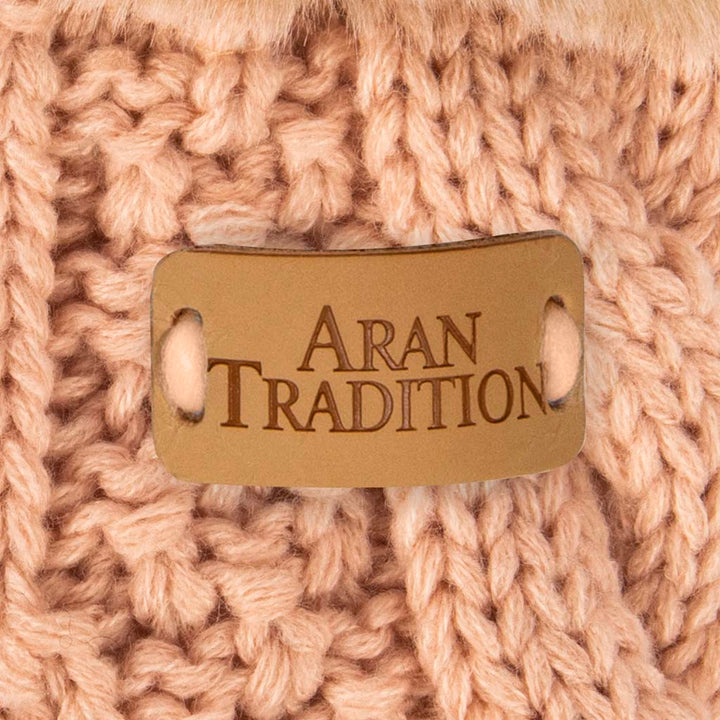 Stay Cozy & Luxurious with Aran Cable Fur Trim Mittens