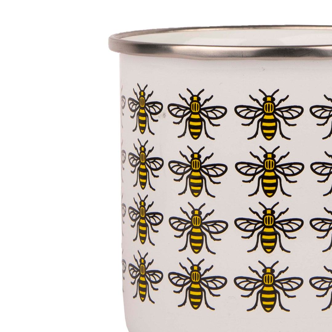 Big City Manchester Bee Enamel Mug - 500ml Size